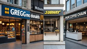 How does a Greggs franchise compare to McDonald’s, Subway, and Starbucks
