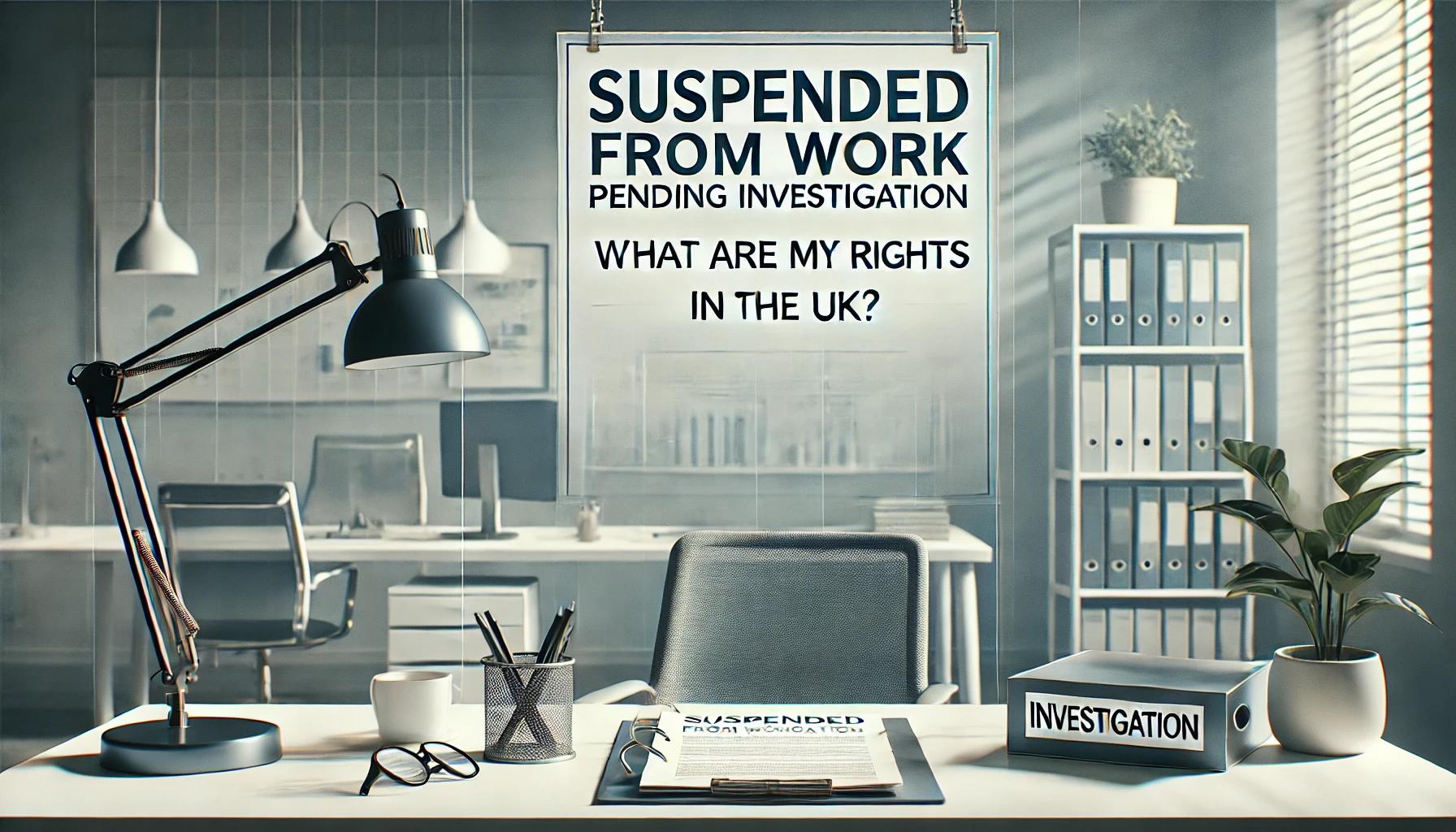 Suspended from Work Pending Investigation: What Are My Rights in the UK?