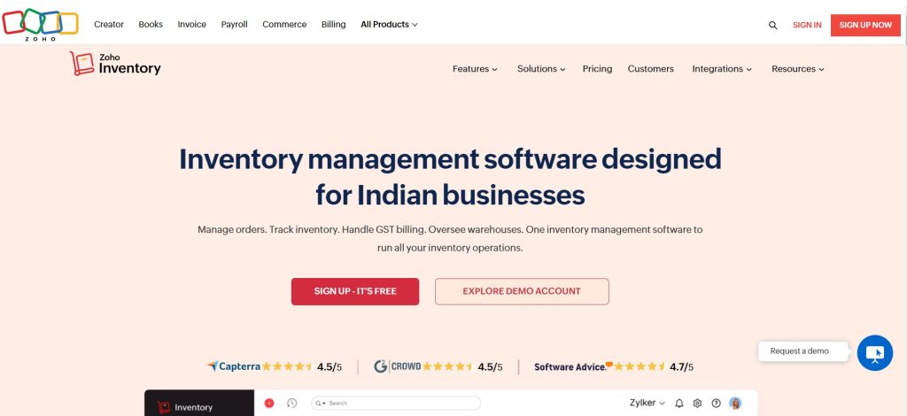 Zoho Inventory