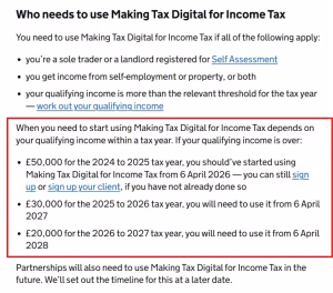 HMRC's Making Tax Digital for Income Tax