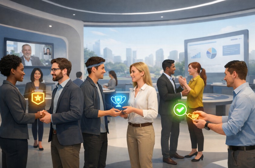 Online Employee Recognition in Metaverse: Tokenized Team Gratitude