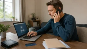 Claimant securing their account after sharing Universal Credit details